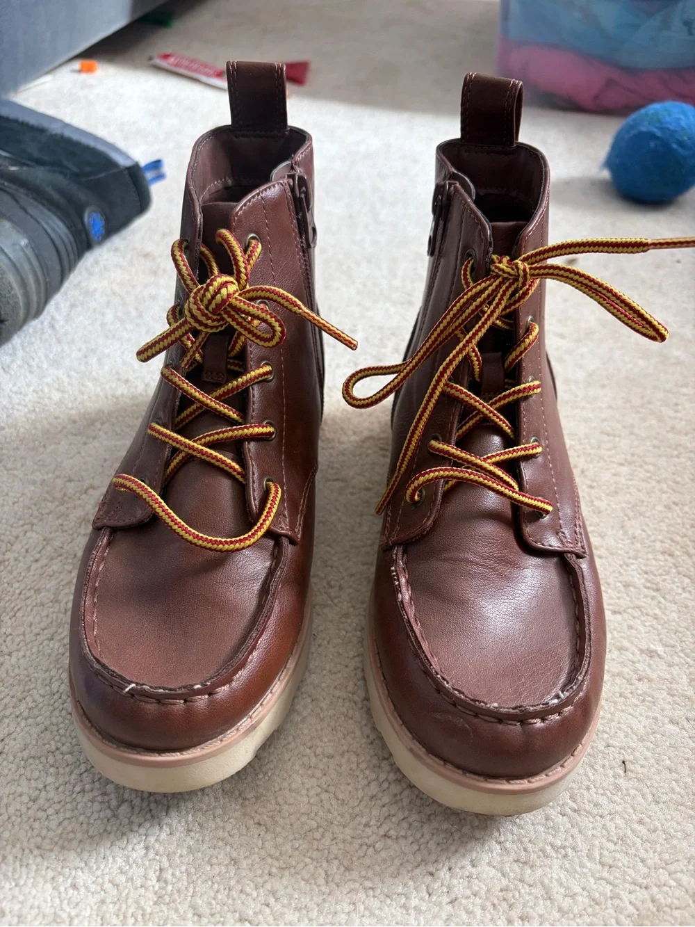 Boys size 2 brown dress boots